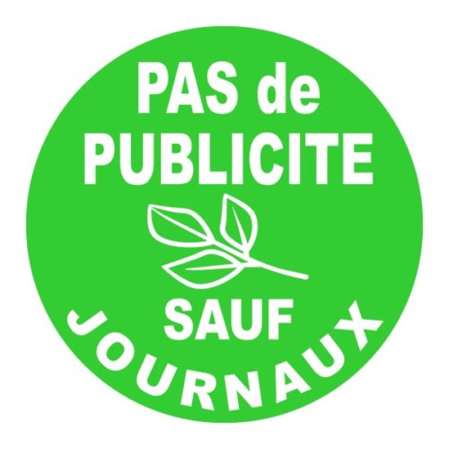Sticker ou panneau pour les boites aux lettres pas de publicité sauf les journaux