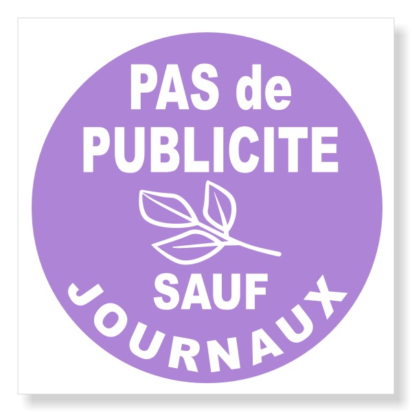 Sticker Boite Aux Lettres Pas De Publicit Sauf Journaux Rond