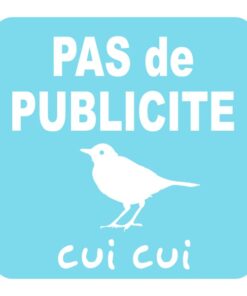 Sticker oiseau pas de publicité