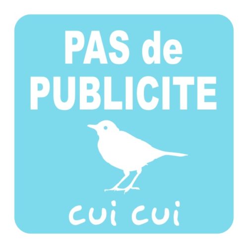 Sticker oiseau pas de publicité