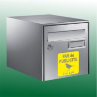 Sticker pas de publicité déco avec oiseau