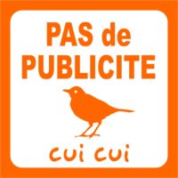 Sticker pas de publicité décoratif avec oiseau