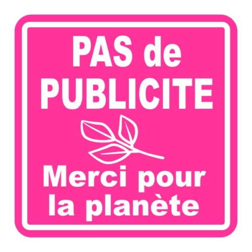 sticker ou panneau adhésif pas de publicité merci pour la planète