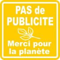 sticker adhésif pas de publicité merci pour la planète