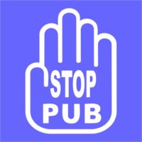 Sticker pas cher stop publicité pour la porte d'entrée