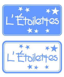 Plaque déco pour la porte des toilettes