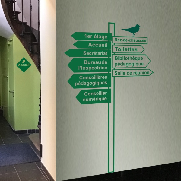 Sticker pour la signalisation intérieure des entreprises et administrations