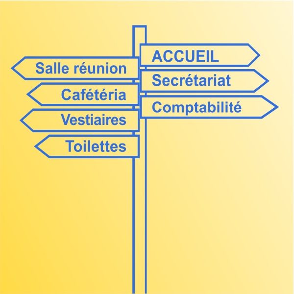 Sticker flèches signalisation pour les entreprises