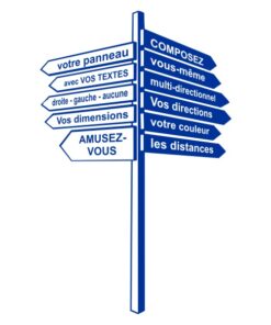 Sticker panneau flèches signalétiques à personnaliser