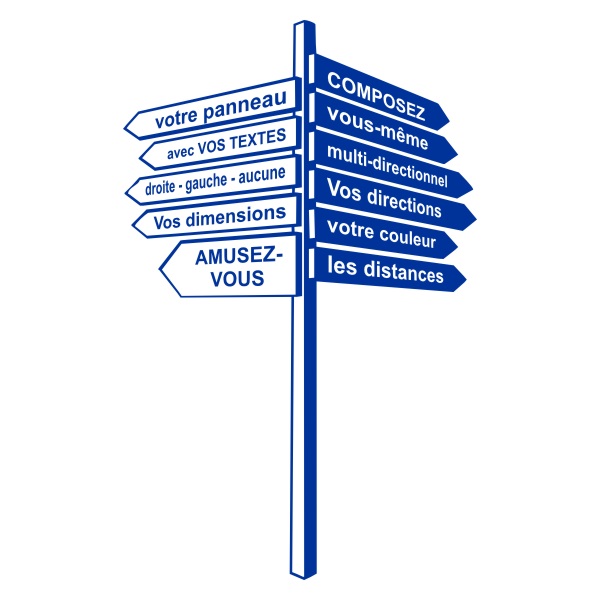 Sticker panneau flèches signalétiques à personnaliser