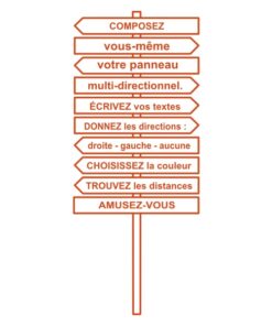 Sticker panneau flèches directionnelles avec vos textes