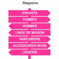 Sticker pour la signalisation intérieure des magasins et boutiques
