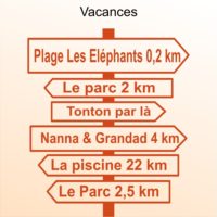 Sticker signalétique sur mesure avec des flèches personnalisées