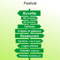Sticker pour la signalisation des fêtes et des événements sur mesure