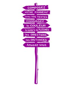 Sticker personnalisé style flèches vieilles planches