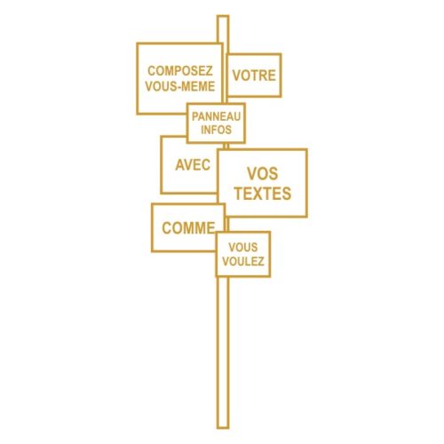 ensemble de petits panneaux à personnaliser pour informations