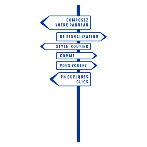 Sticker panneau de flèches style panneaux routiers