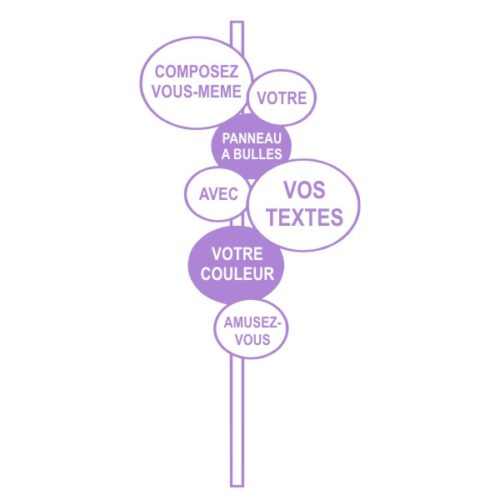 Sticker panneau d'information style bulles rondes à personnaliser