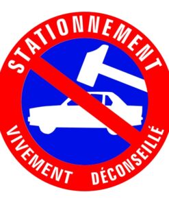 Sticker pour stationnement vivement déconseillé