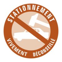 Sticker signalétique stationnement vivement déconseillé