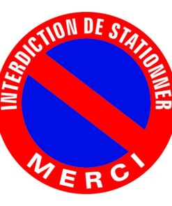 Sticker signalétique interdiction de stationner discount