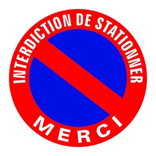 Sticker signalétique interdiction de stationner discount