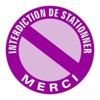 Sticker signalétique interdiction de stationner classique