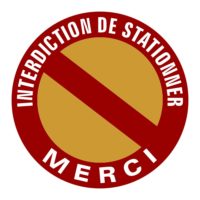 Panneau signalétique interdiction de stationner moins cher