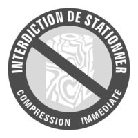 Sticker stationnement vivement déconseillé humour compression Sticker signalétique stationnement interdit à personnaliser