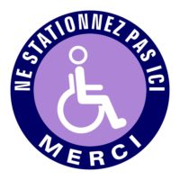 Panneau signalisation sortie handicapé ne stationnez pas ici Panneau de signalisation original ne stationnez pas ici sortie handicapés
