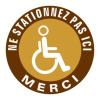 Panneau signalisation sortie handicapé ne stationnez pas ici merci Panneau de signalisation ne stationnez pas ici sortie de personnes handicapées