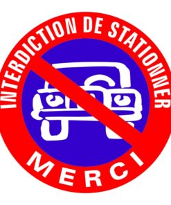 Sticker ou panneau pour interdiction de stationner design