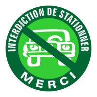 Panneau interdiction de stationner modèle voiture design Panneau signalisation interdiction de stationner design