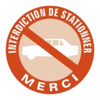 Sticker pour la maison interdiction de stationner