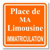 Sticker signalétique stationnement personnalisé pour la place de ma limousine