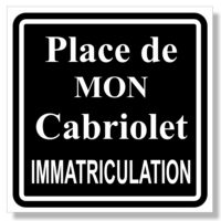 Sticker de signalisation pour le stationnement de mon cabriollet