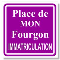 Sticker de signalisation pour le stationnement de mon fourgon