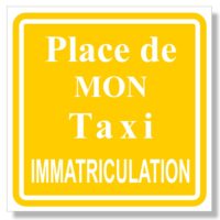 Sticker de signalisation pour le stationnement de mon taxi