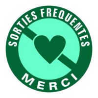 Panneau stationnement sorties fréquentes avec coeur Sticker signalétique sorties fréquentes merci avec coeur