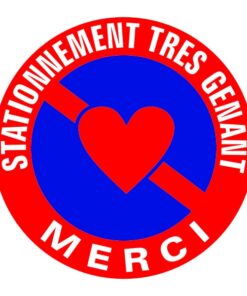 Sticker signalétique stationnement génant