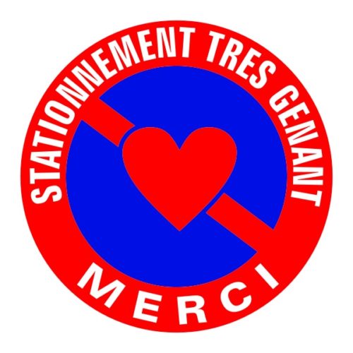 Sticker signalétique stationnement génant