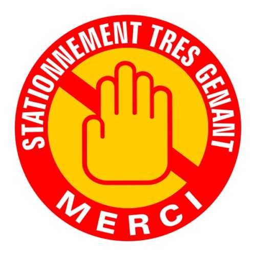 Sticker Stationnement très gênant Modèle avec main Decorenkit La boutique des Stickers