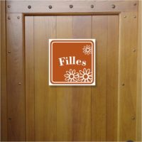 Sticker WC filles humour adhésif