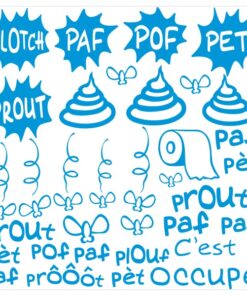 Stickers humour pour la décoration des toilettes