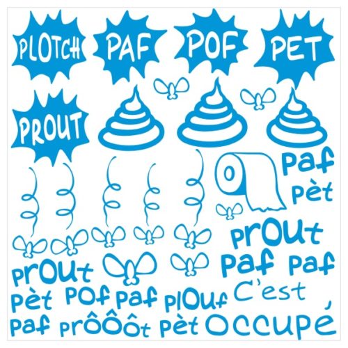 Stickers humour pour la décoration des toilettes