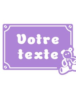 Sticker personnalisé bébé avec motifs peluche