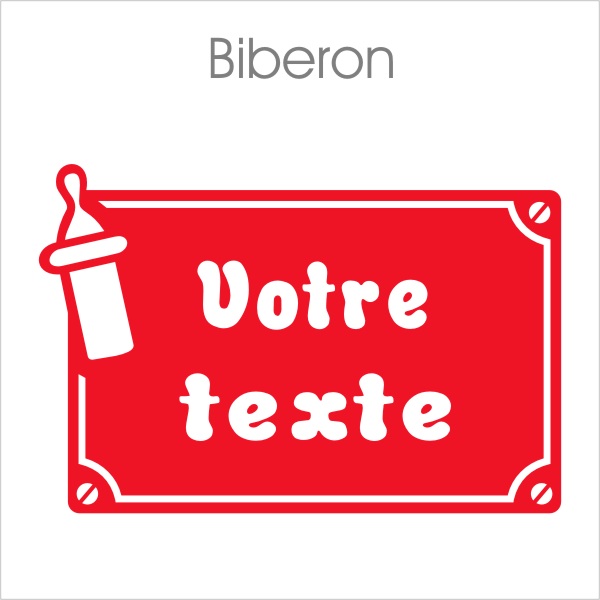 Sticker personnalisé enfant avec motif biberon