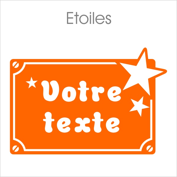 Sticker personnalisé enfant avec motifs étoiles