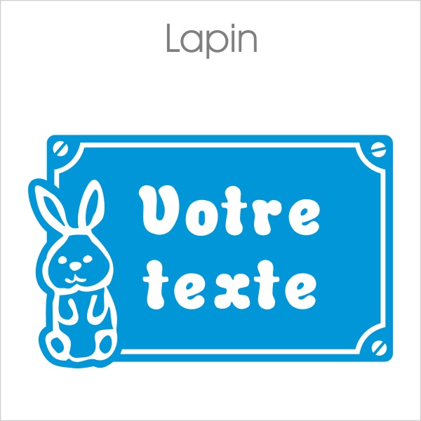 Sticker personnalisé enfant avec motifs lapin
