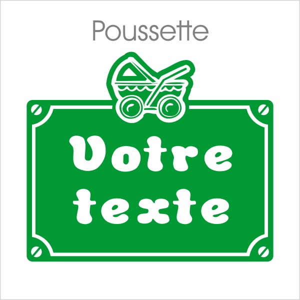 Sticker personnalisé enfant avec motifs poussette
